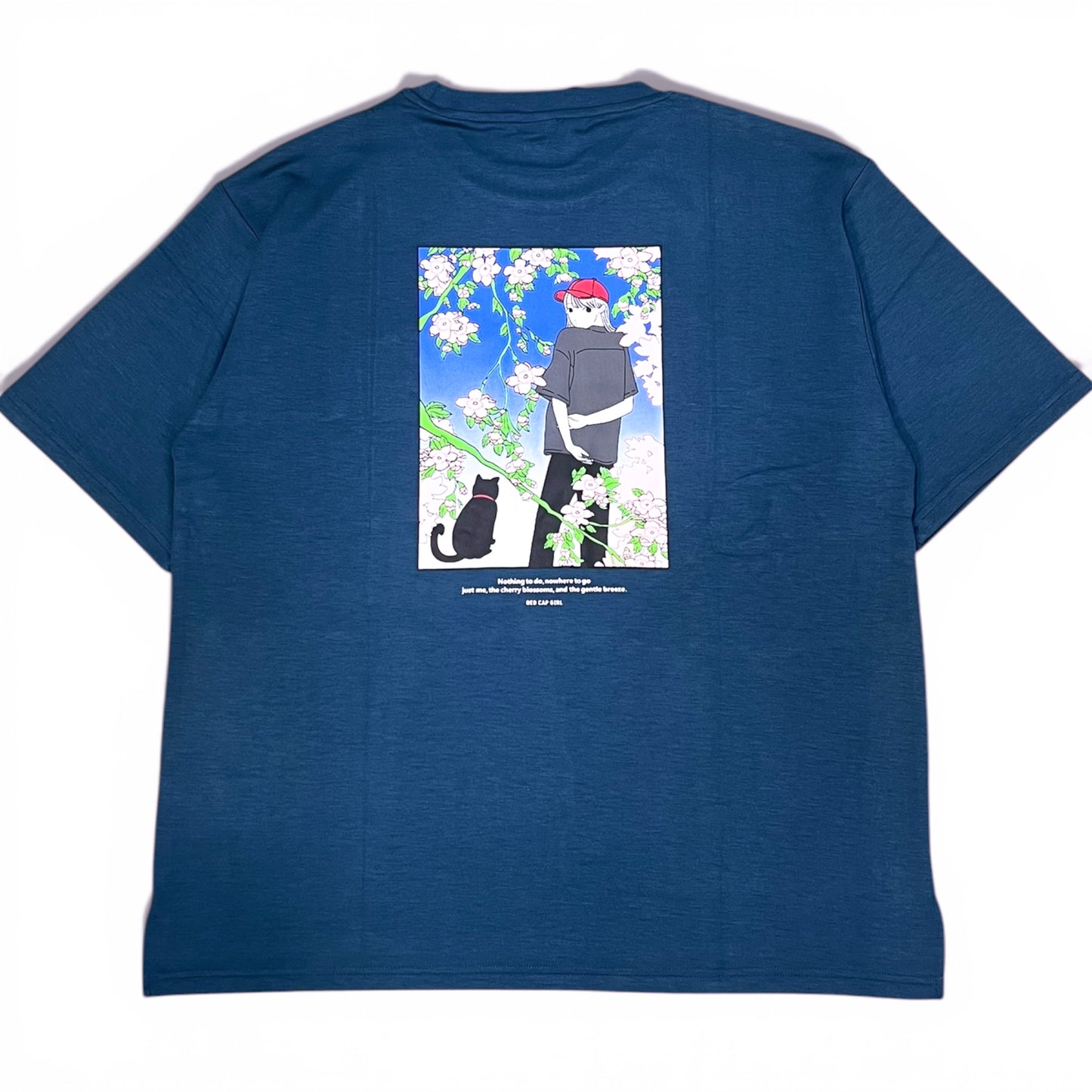 RED CAP GIRL Sakura Black Cat Cool Touch T-Shirt