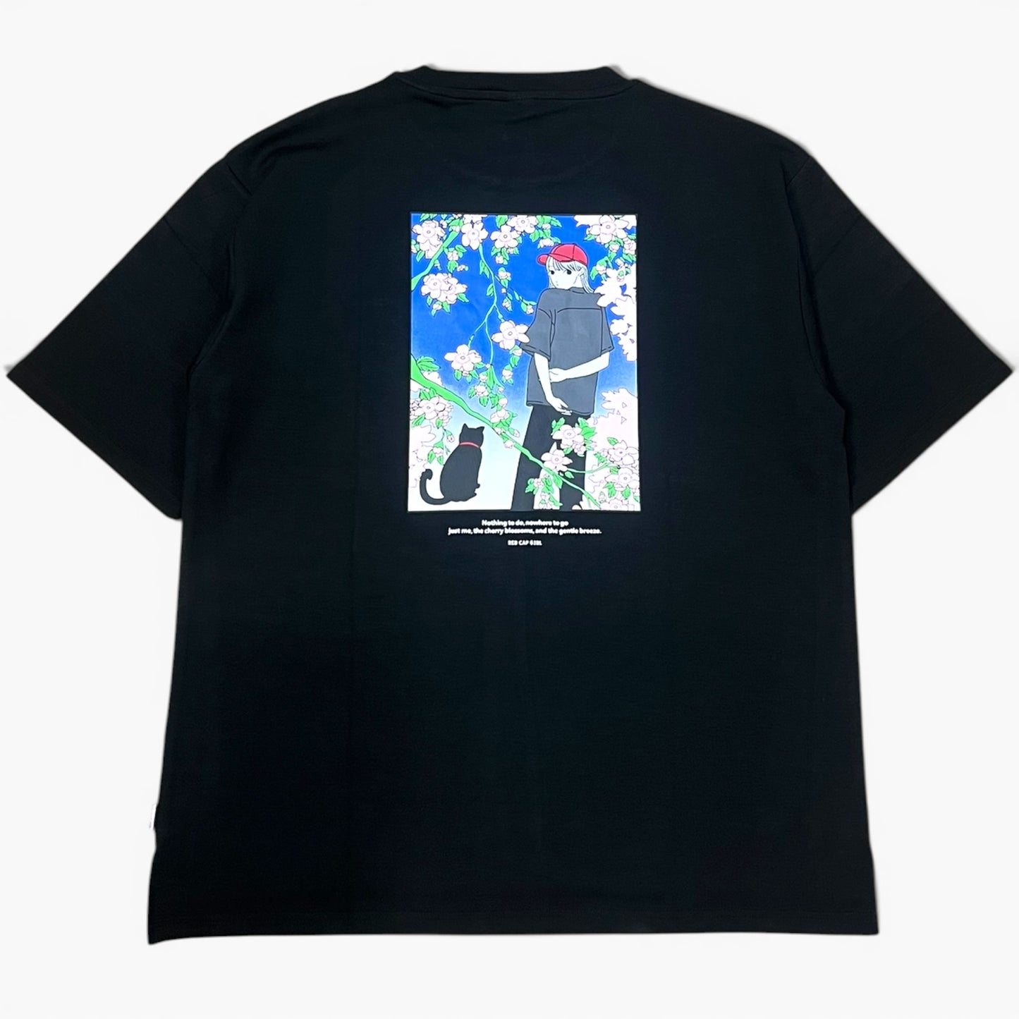 RED CAP GIRL Sakura Black Cat Cool Touch T-Shirt
