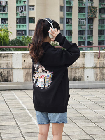 Over Print Head Phone Hoodie