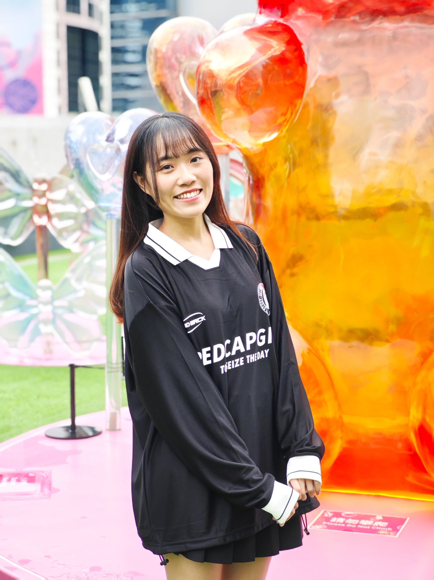 RED CAP GIRL Shirt Stripe Button