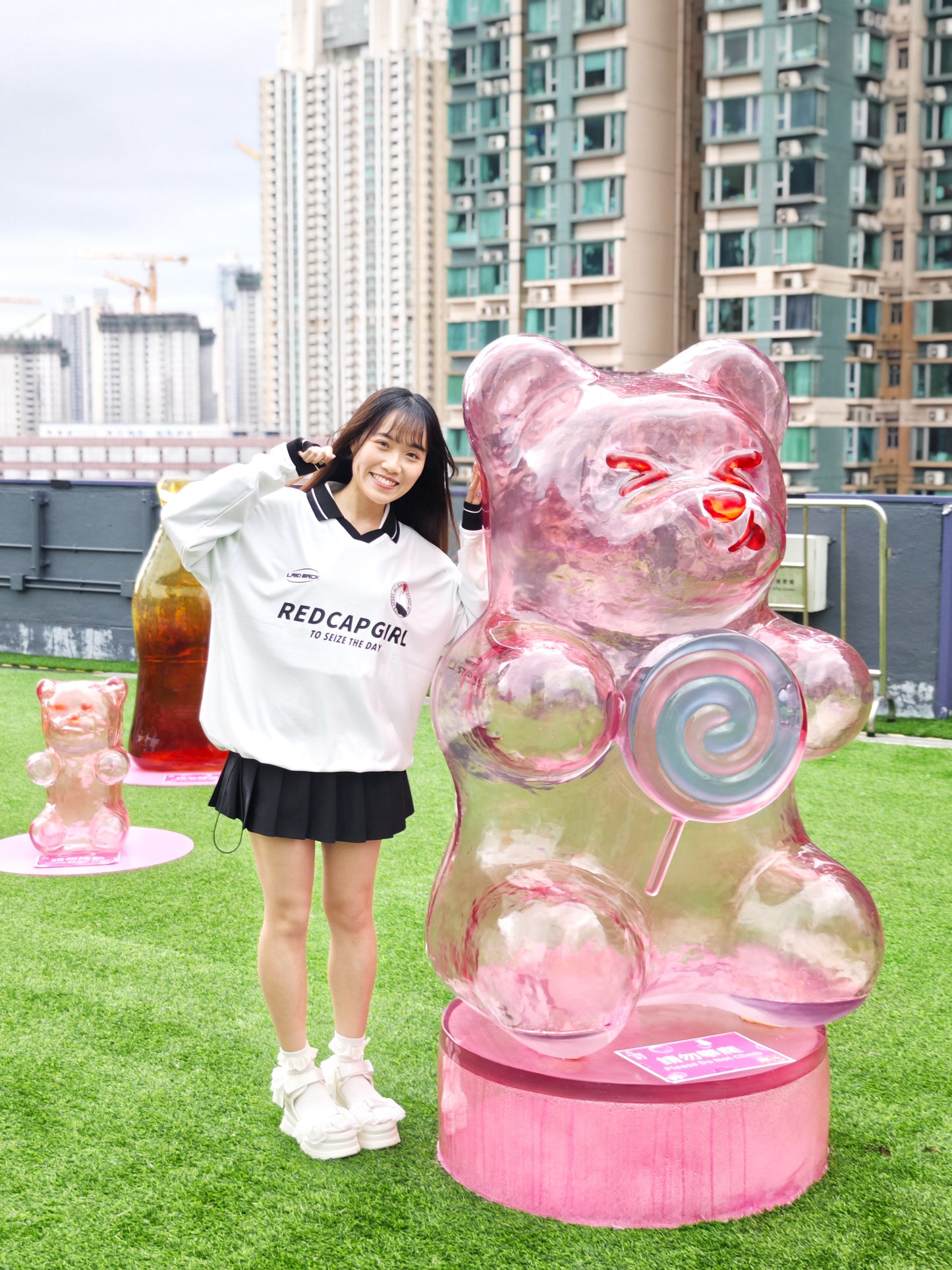 RED CAP GIRL Shirt Stripe Button