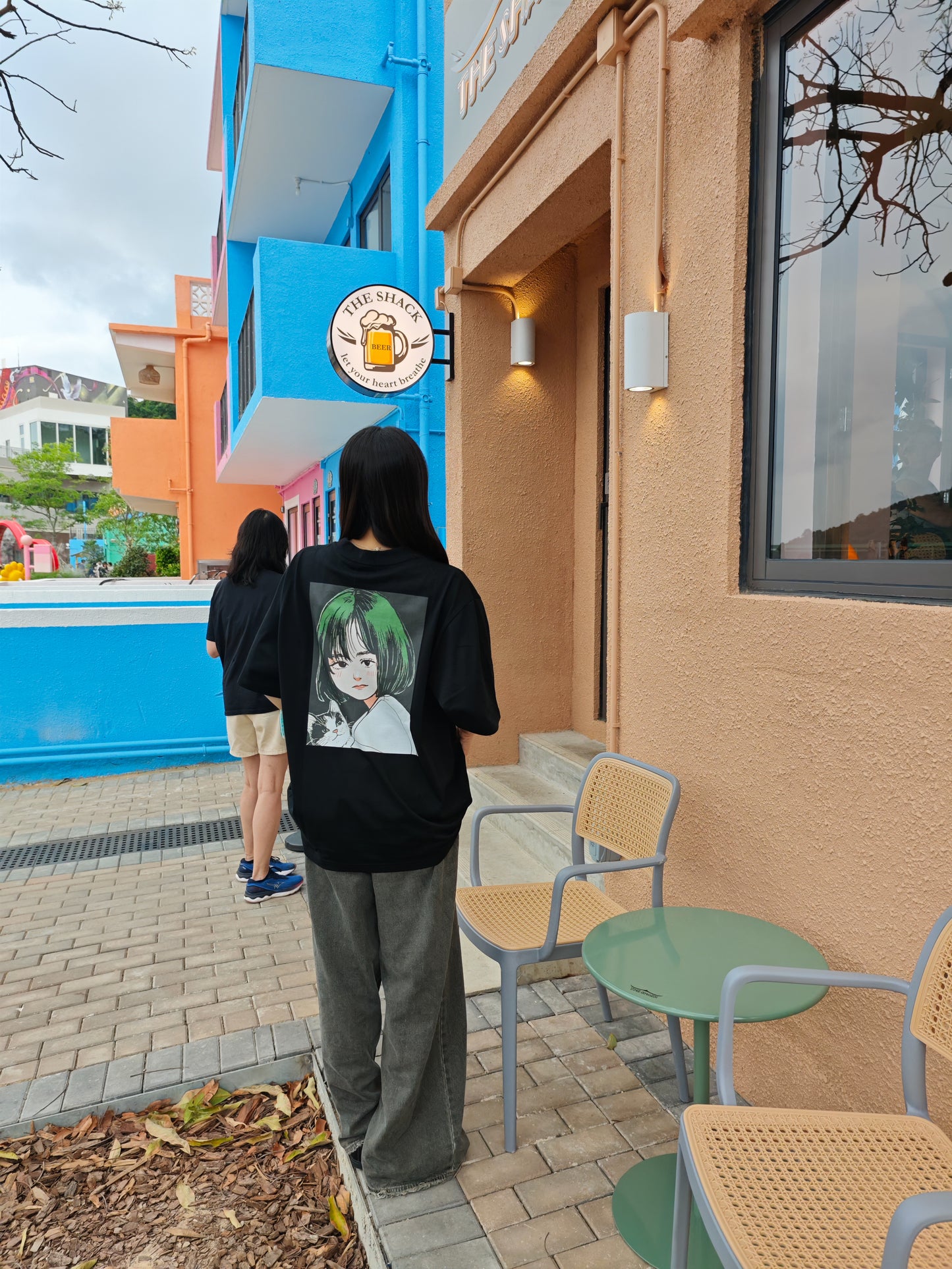 TSUBASA 25SS 猫と女の子 T-SHIRT