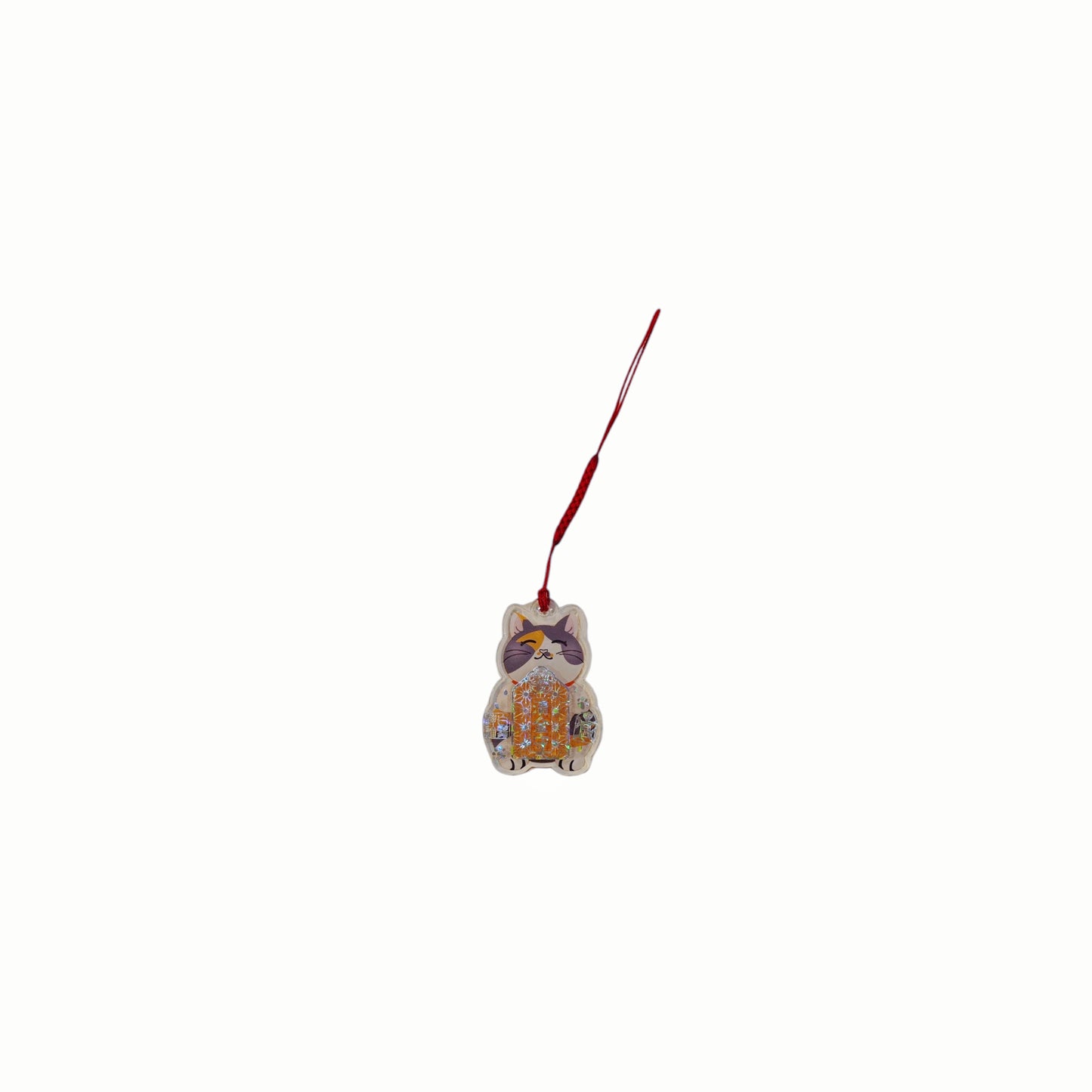 日本白鬚神社 七福猫みぃ 亞克力御守 (万華鏡箔-現貨)