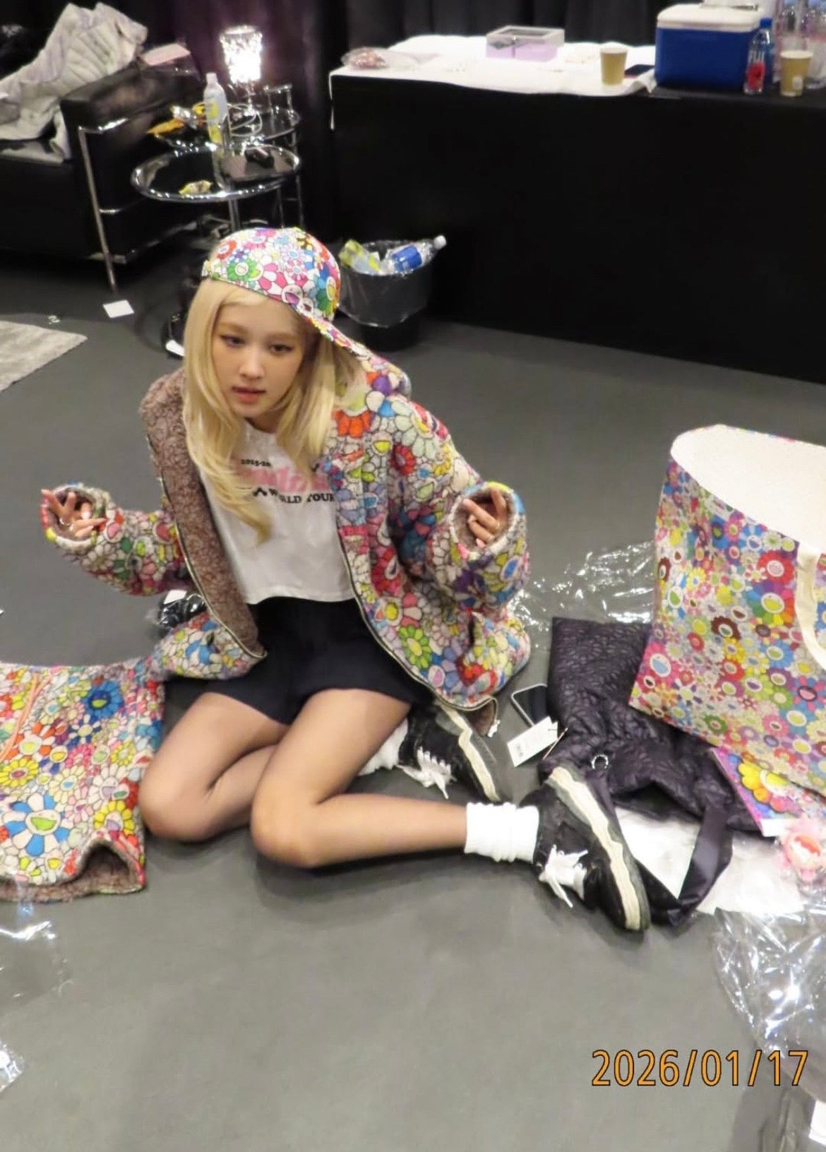 村上隆 Takashi Murakami Reversible Boa Zip Hoodie