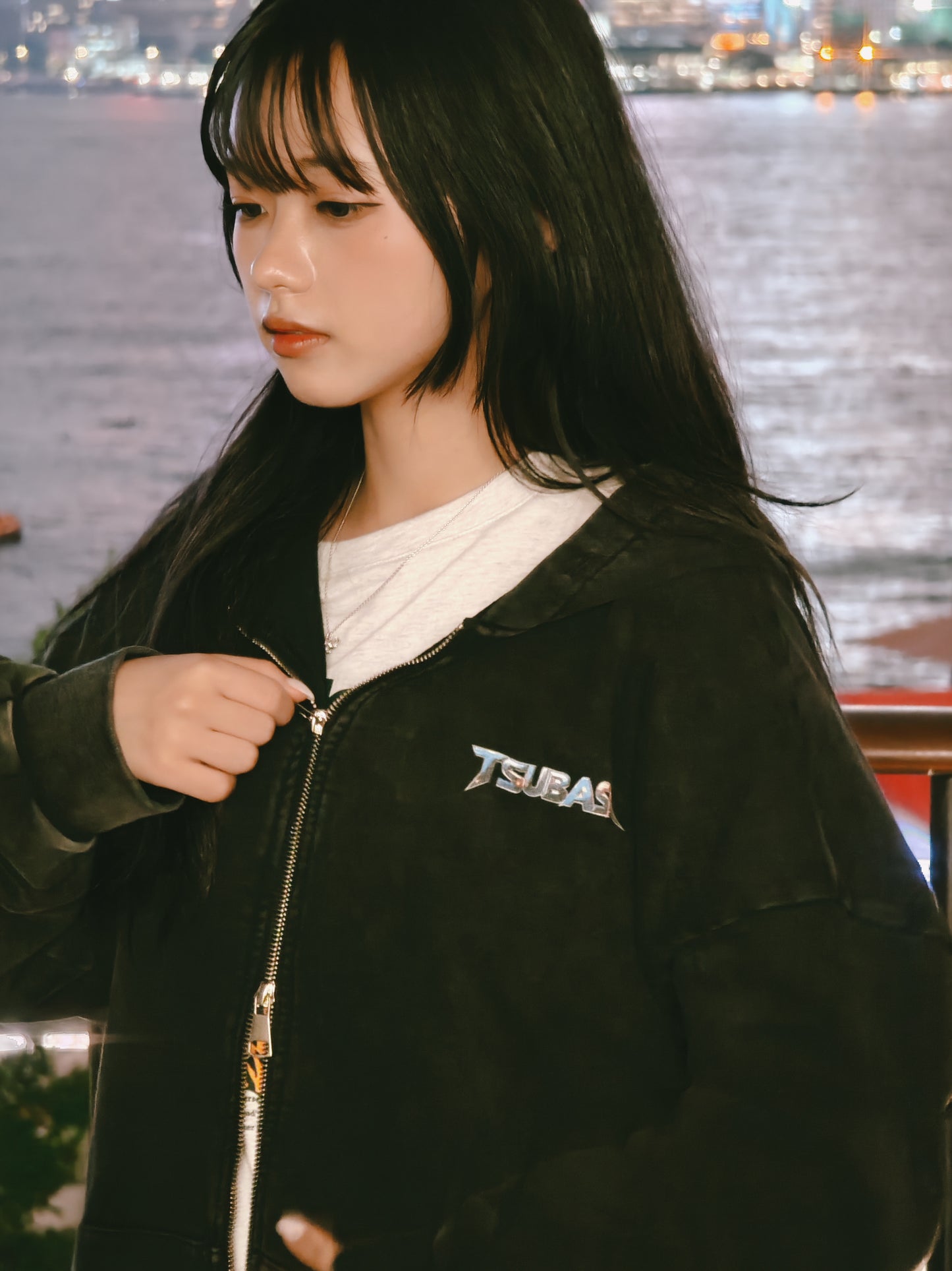 Tsubasa 3D TRAINEE ANGEL WASHED Zip Hoodie (Miu)