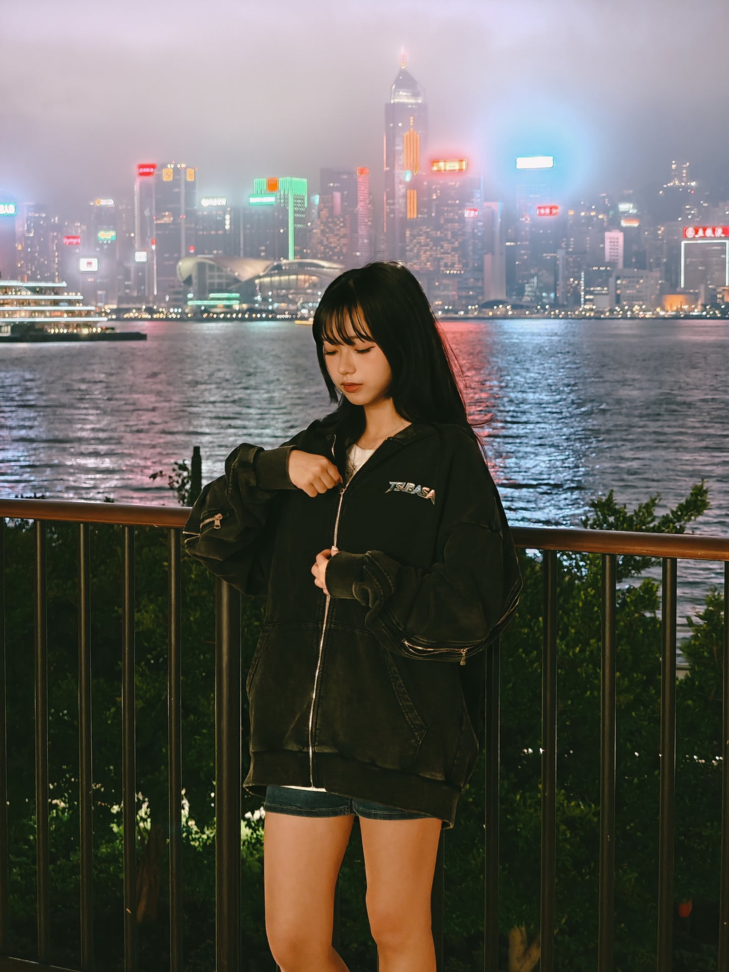 Tsubasa 3D TRAINEE ANGEL WASHED Zip Hoodie (Miu)