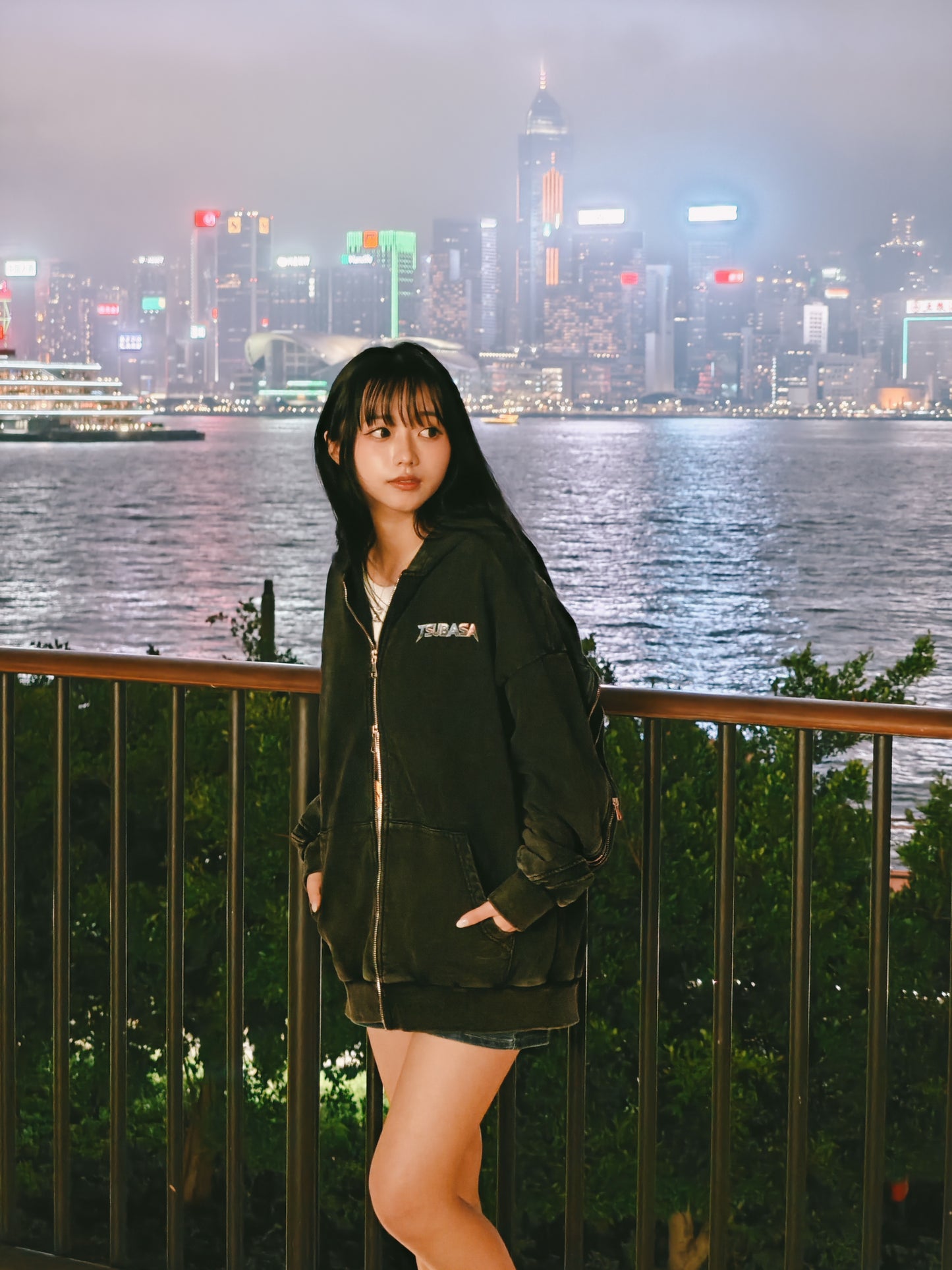 Tsubasa 3D TRAINEE ANGEL WASHED Zip Hoodie (Miu)