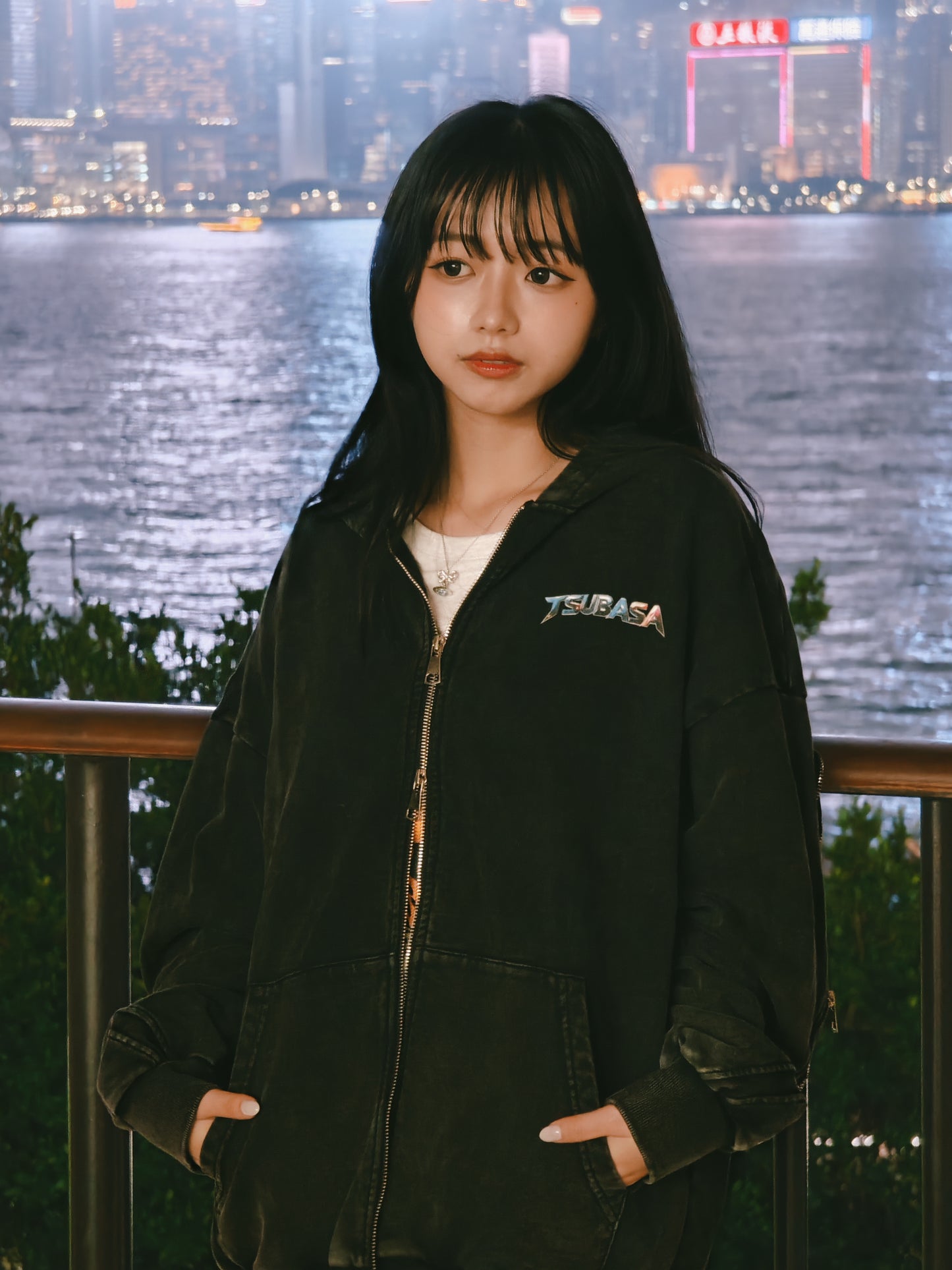 Tsubasa 3D TRAINEE ANGEL WASHED Zip Hoodie (Miu)