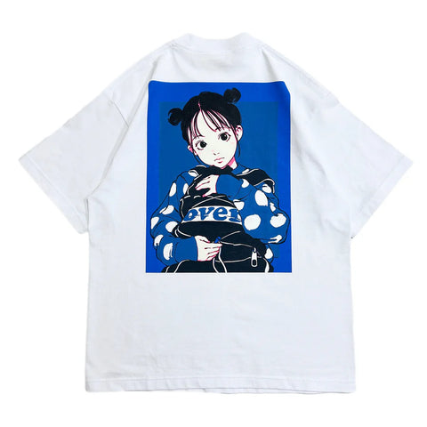 Over print Bag Girl Tee (White)