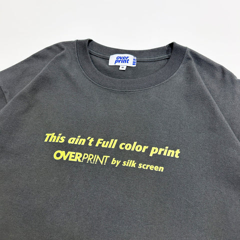 Over print Silk Screen Tee (Charcoal)