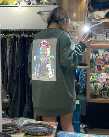 Over print Pop Art Sweatshirt Ver:1 FUKUOKA Pop Up Limited *AURORA REFLECTOR