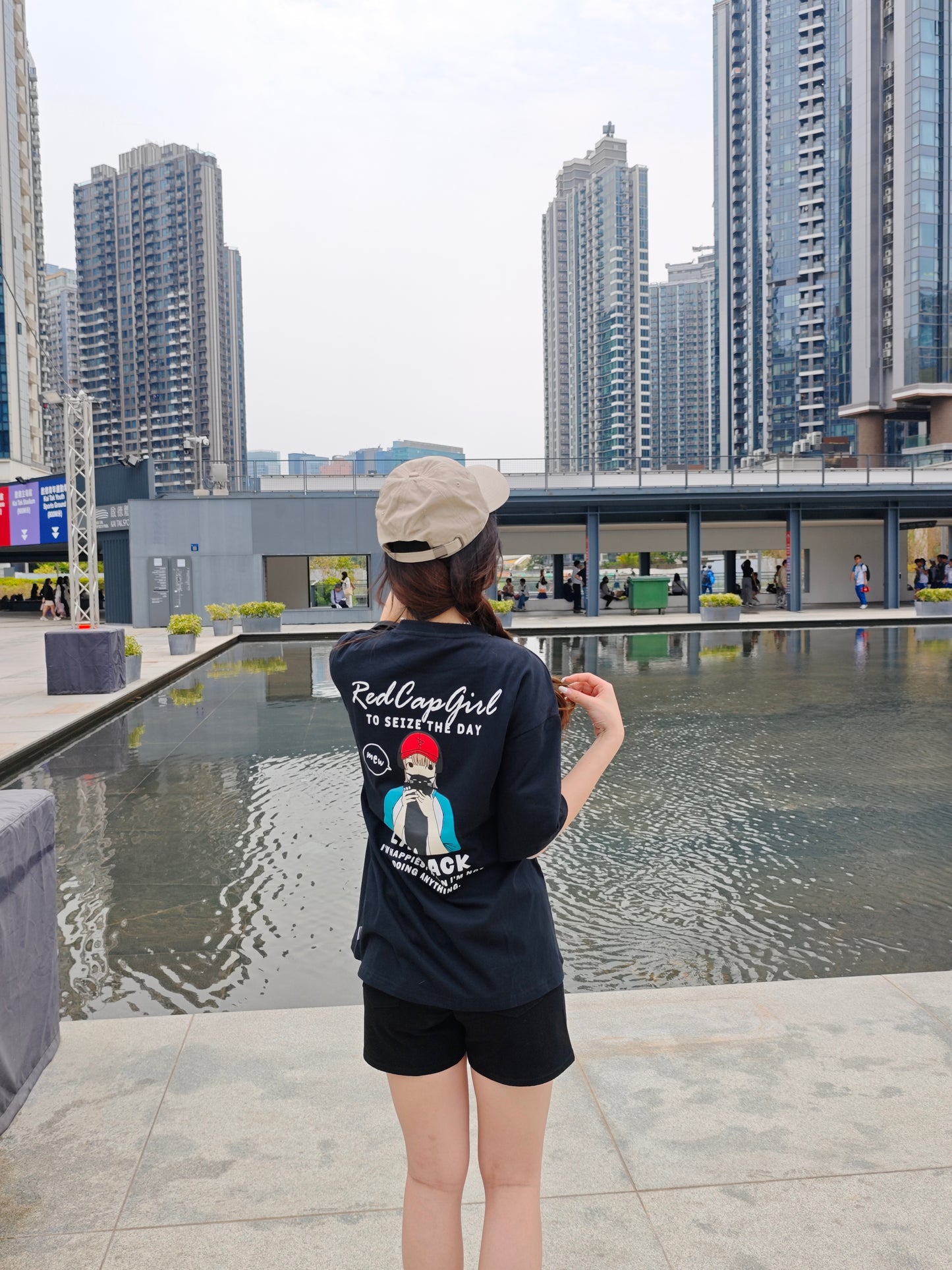 Red Cap Girl Girl with Cat Tee
