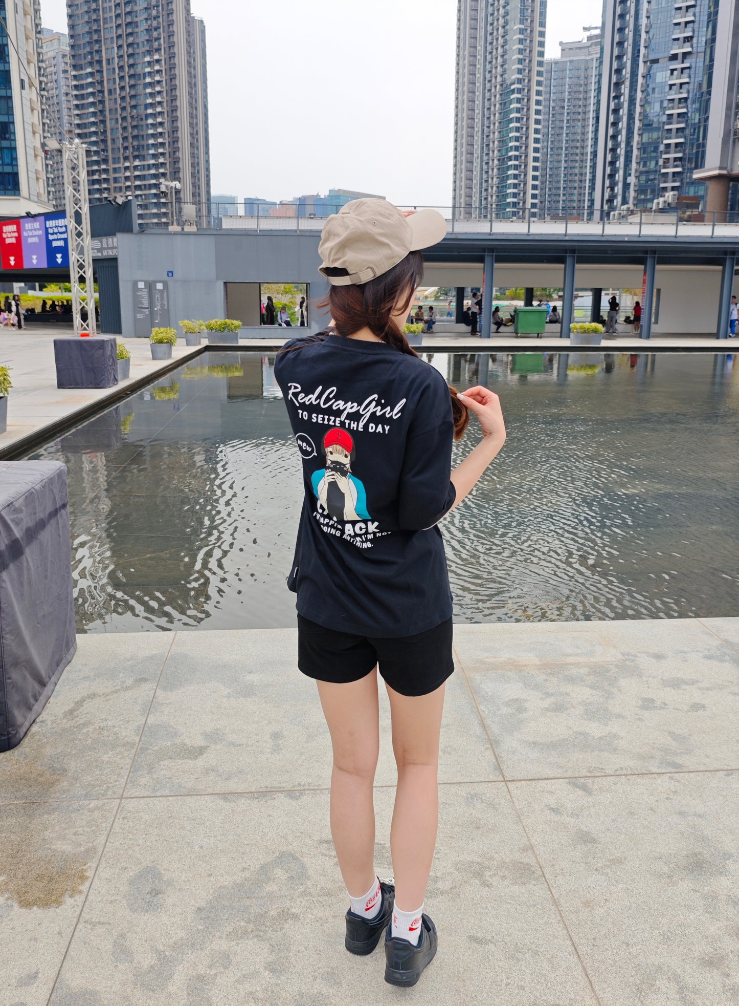 Red Cap Girl Girl with Cat Tee