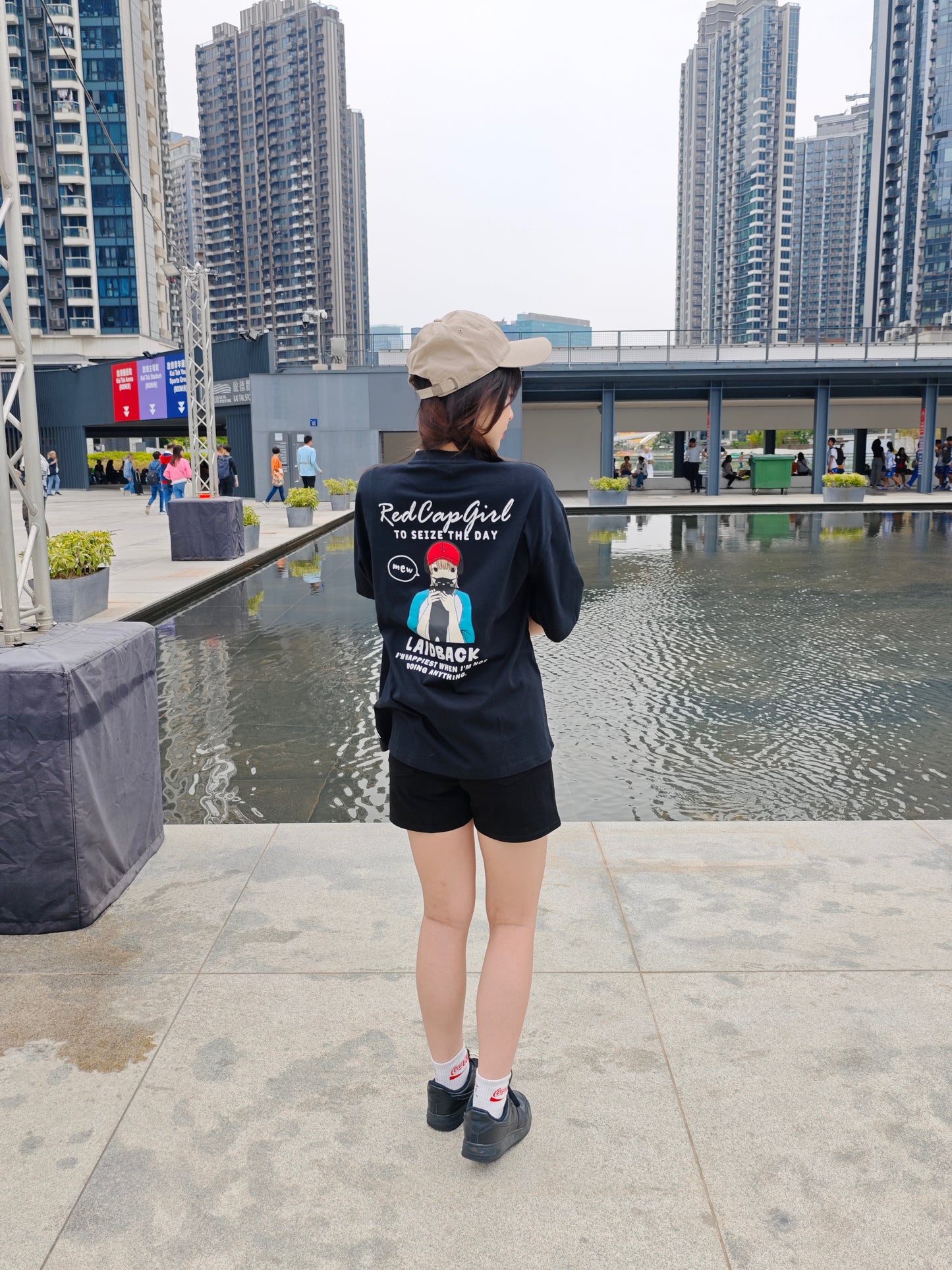 Red Cap Girl Girl with Cat Tee