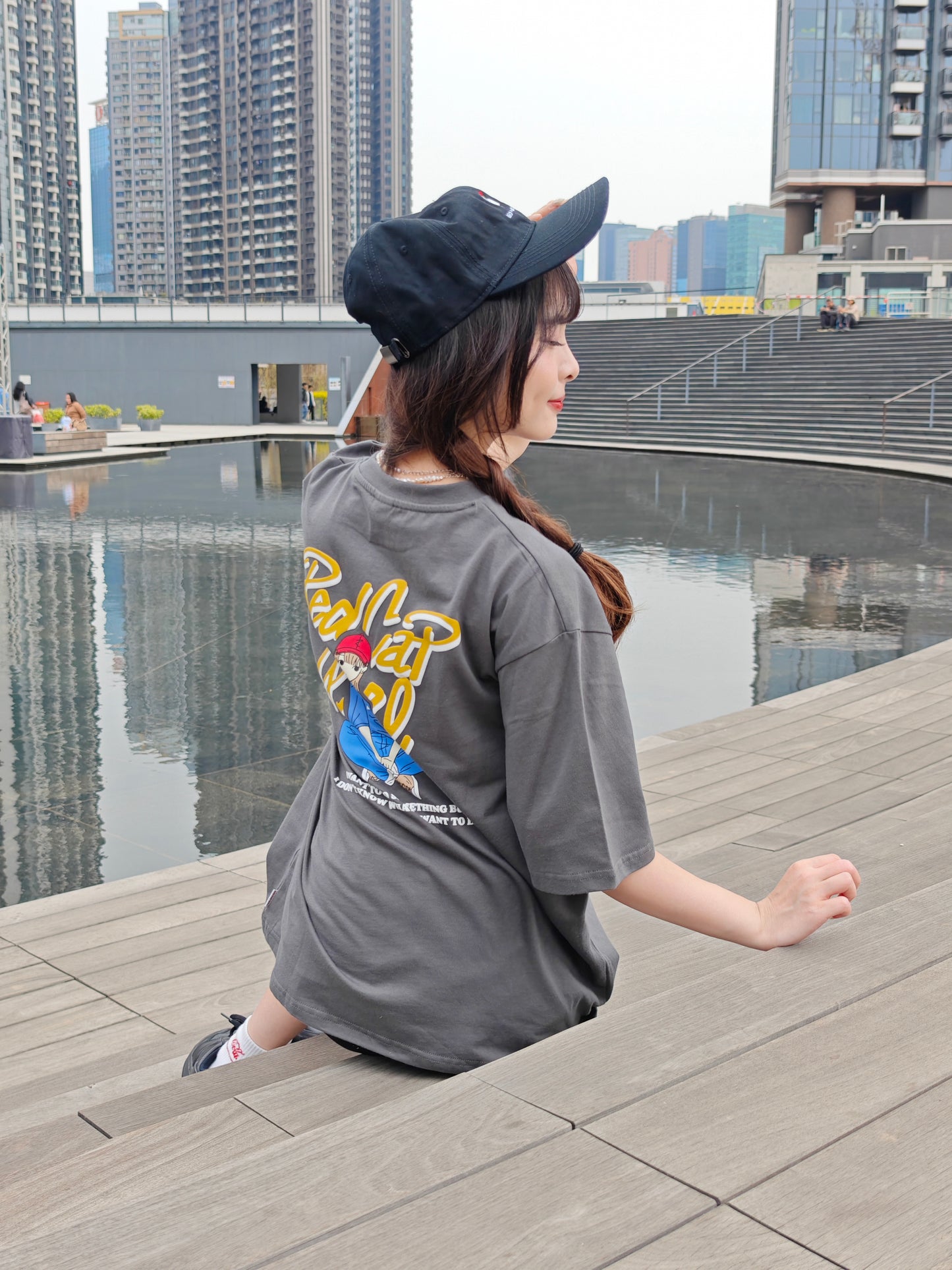 Red Cap Girl RCG Back Printed Tee