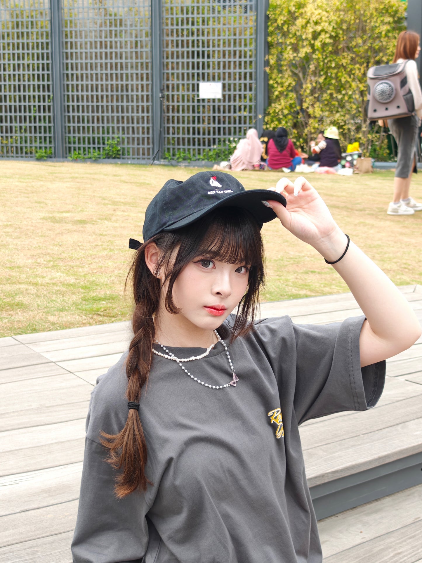 Red Cap Girl RCG Back Printed Tee