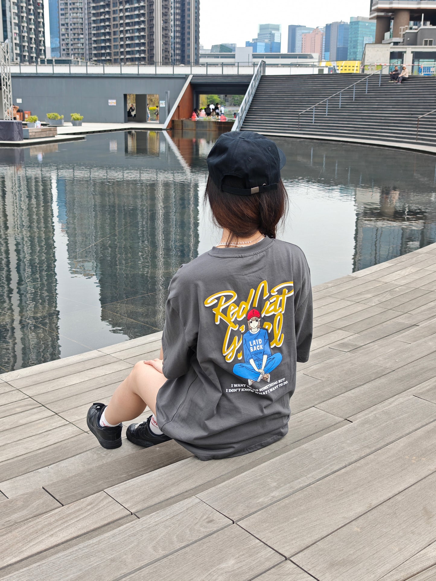 Red Cap Girl RCG Back Printed Tee