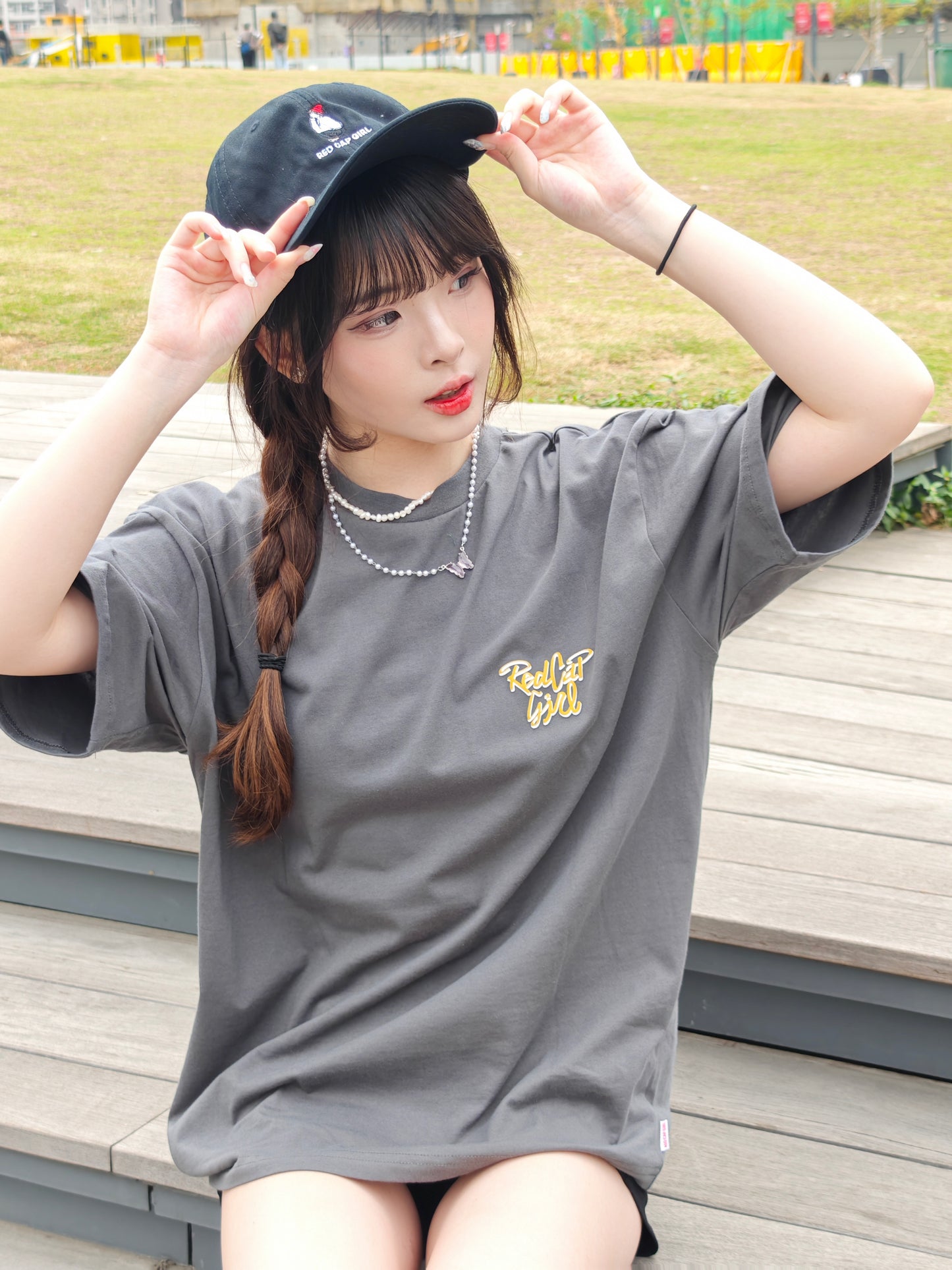 Red Cap Girl RCG Back Printed Tee