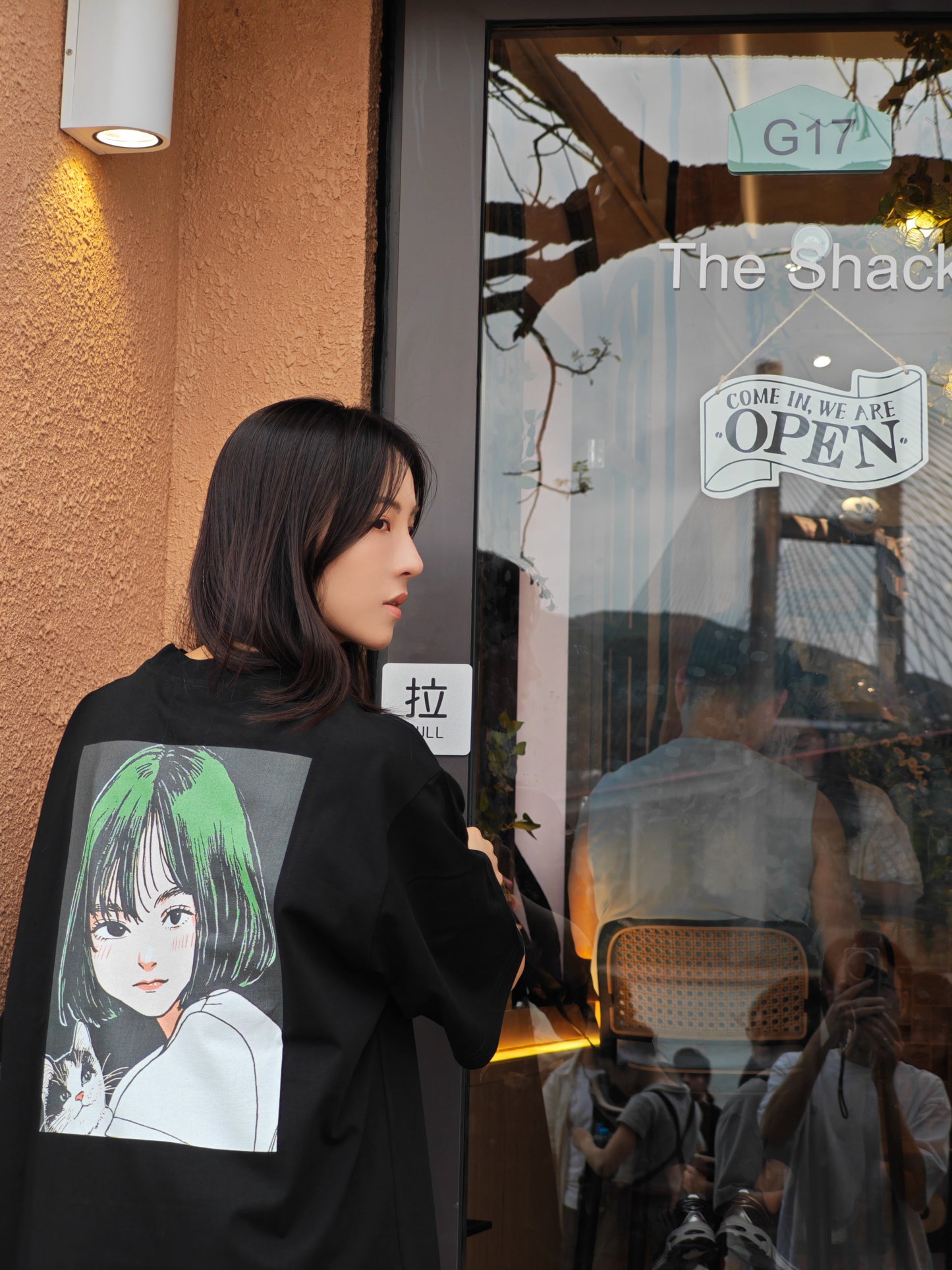 TSUBASA 25SS 猫と女の子 T-SHIRT