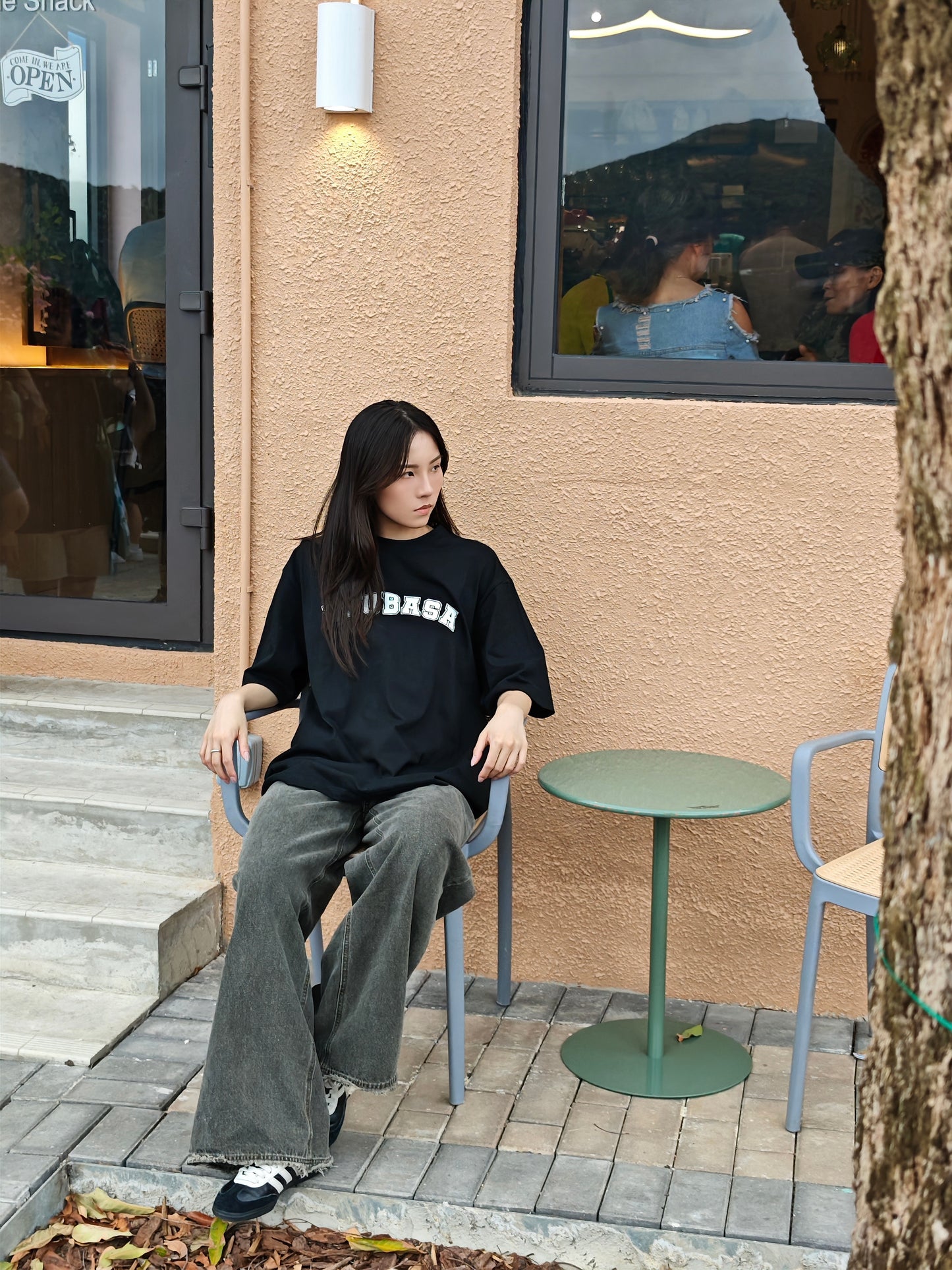 TSUBASA 25SS 猫と女の子 T-SHIRT