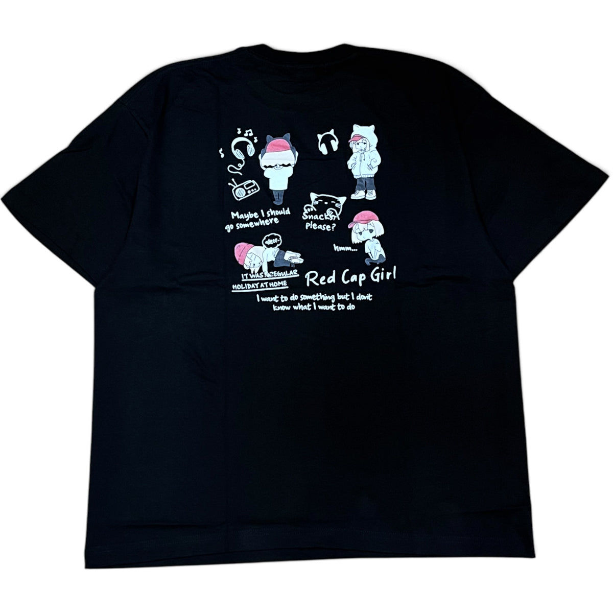 RED CAP GIRL Chibi-Style Graphic T-Shirt