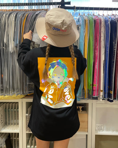 Over print Pop Art Heavy LS Tee Ver:1 (Orange) Online Limited *AURORA  REFLECTOR - L