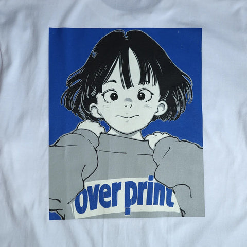 Over Print Pop Art Tee Ver:3 (Blue x Grey) *Coming KOBE Popup Limited