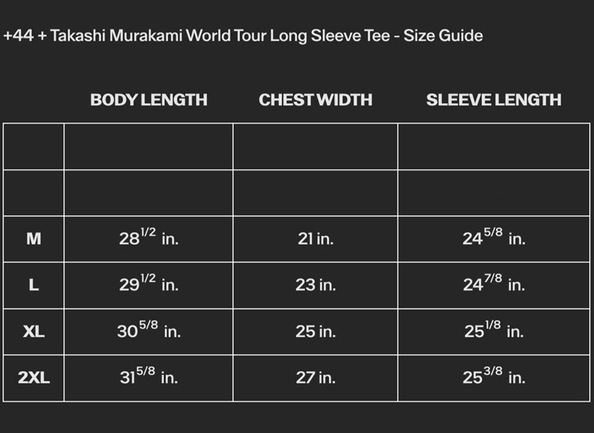 村上隆 Takashi Murakami x Plus44 World Tour L/S