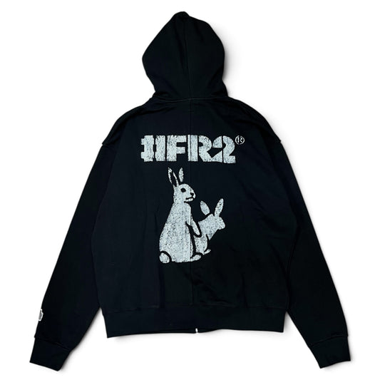 FR2闇 USA Cotton Small Box Logo Embroidery Zip Hoodie