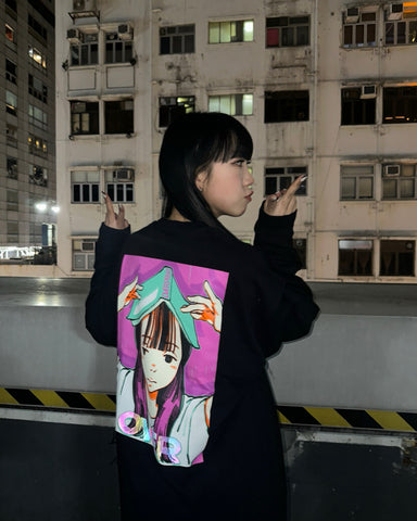 Over print Pop Art Heavy LS Tee Ver:10 *AURORA REFLECTOR