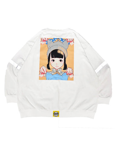 Over print Pop Art Sweatshirt Like L/S Ver:7