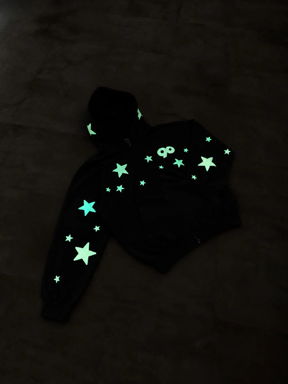9090 90 Glow Star Allover Zip Hoodie