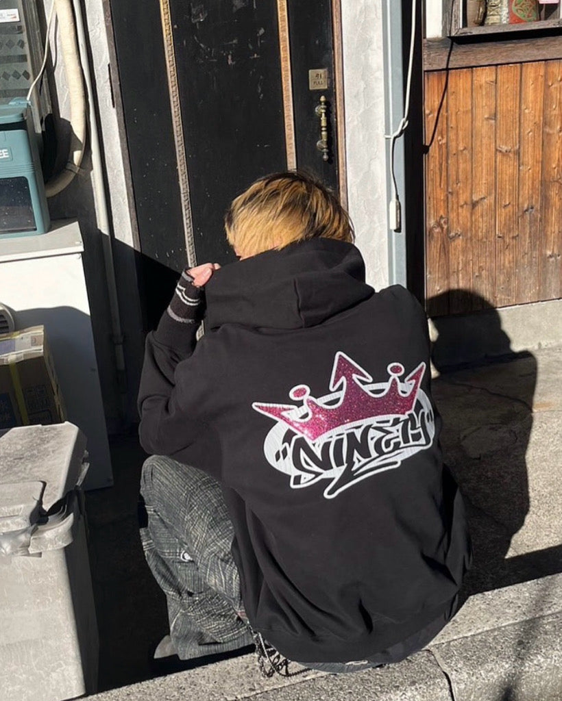 9090 King Logo Rhinestone Hoodie