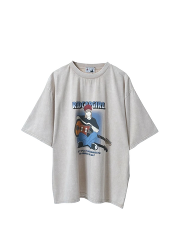 RED CAP GIRL Washed T-Shirt (Can't Play Instruments)