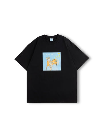 TSUBASA 25SS 猫と爺ちゃん T-SHIRT