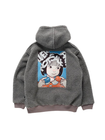Over Print POP ART Bonding Boa Hoodie Ver:22