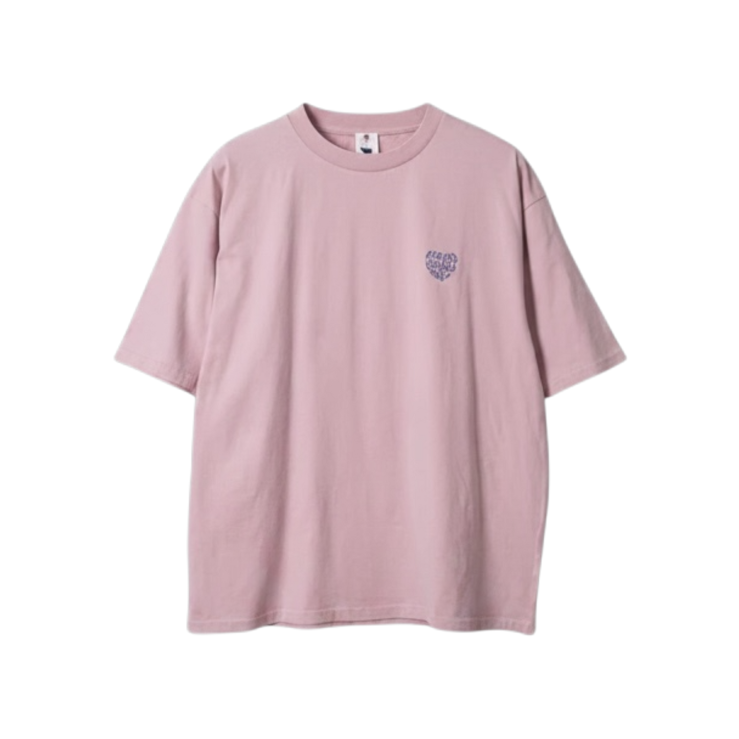 RED CAP GIRL Snow Wash Heart Pattern T-Shirt