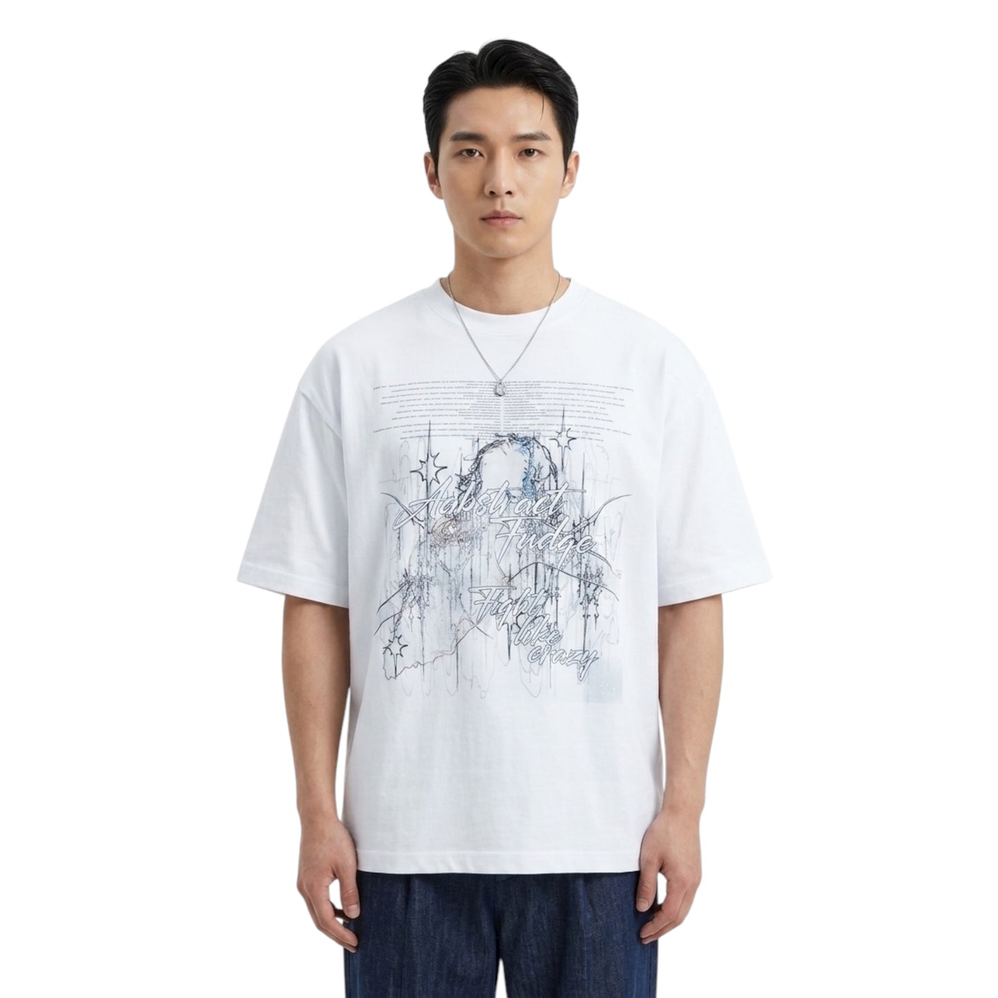 Abstract Fudge AF girl Tee (White)