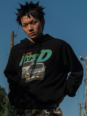 A'gem x INITIAL D Hoodie (藤原拓海 vs 乾 信司)