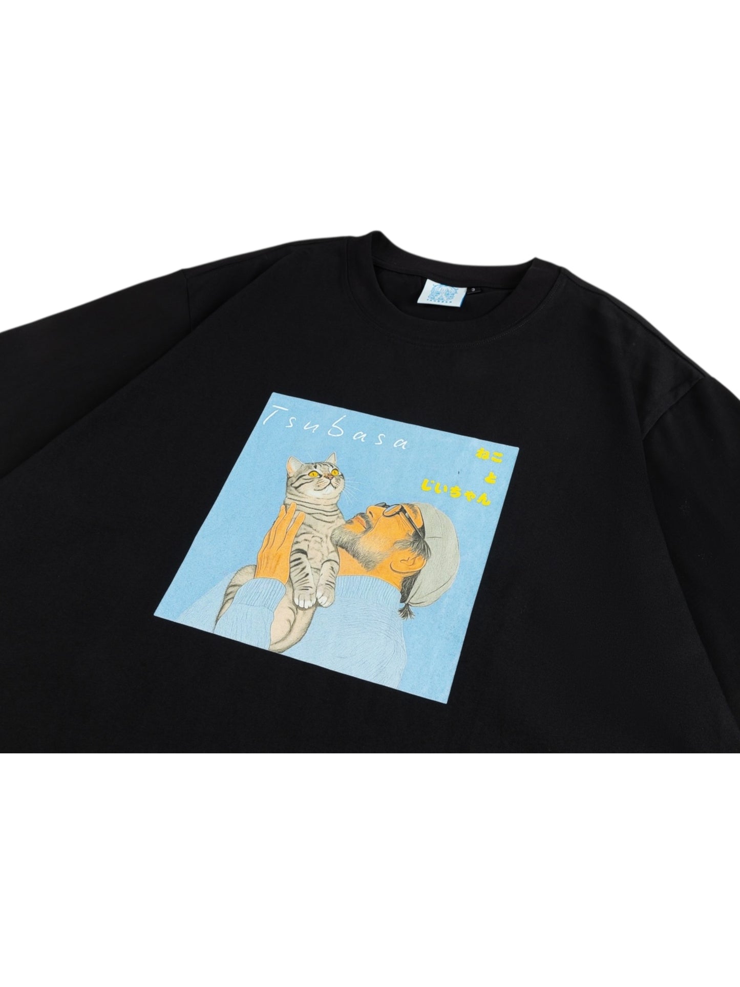 TSUBASA 25SS 猫と爺ちゃん T-SHIRT