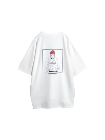 Red Cap Girl Laidback Gril Print Cool Touch T-Shirt