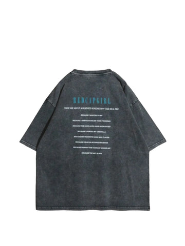 RED CAP GIRL WASHED T-shirt