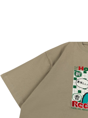 【預訂】新香冰廳 x RCG White & Green Gradient Tile T-Shirt (TS002-KHAKI) 「HONG KONG LIMITED」