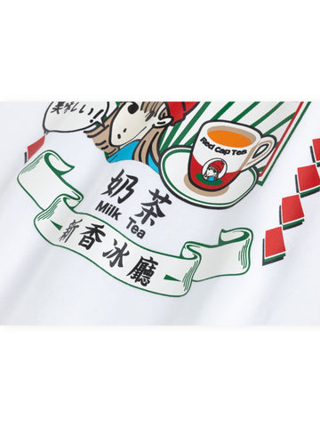 【預訂】新香冰廳 x RCG Milk Tea T-Shirt (TS004-White) 「HONG KONG LIMITED」
