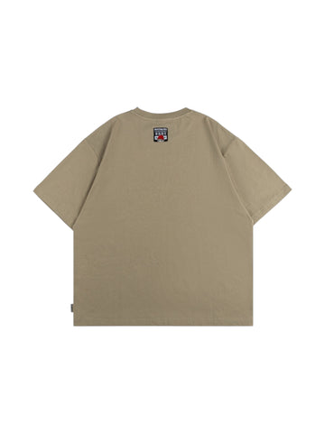 【預訂】新香冰廳 x RCG White & Green Gradient Tile T-Shirt (TS002-KHAKI) 「HONG KONG LIMITED」