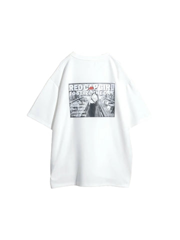 RED CAP GIRL Back Printed Earphone Girl Cool Touch T-Shirt