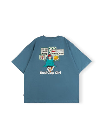 【預訂】新香冰廳 x RCG Logo 02 T-Shirt (TS005-Blue) 「HONG KONG LIMITED」