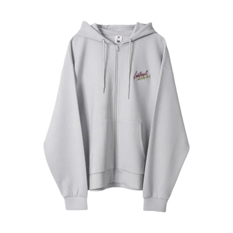 RED CAP GIRL Cardboard knit Silk Touch Back Print Zip Hoodie