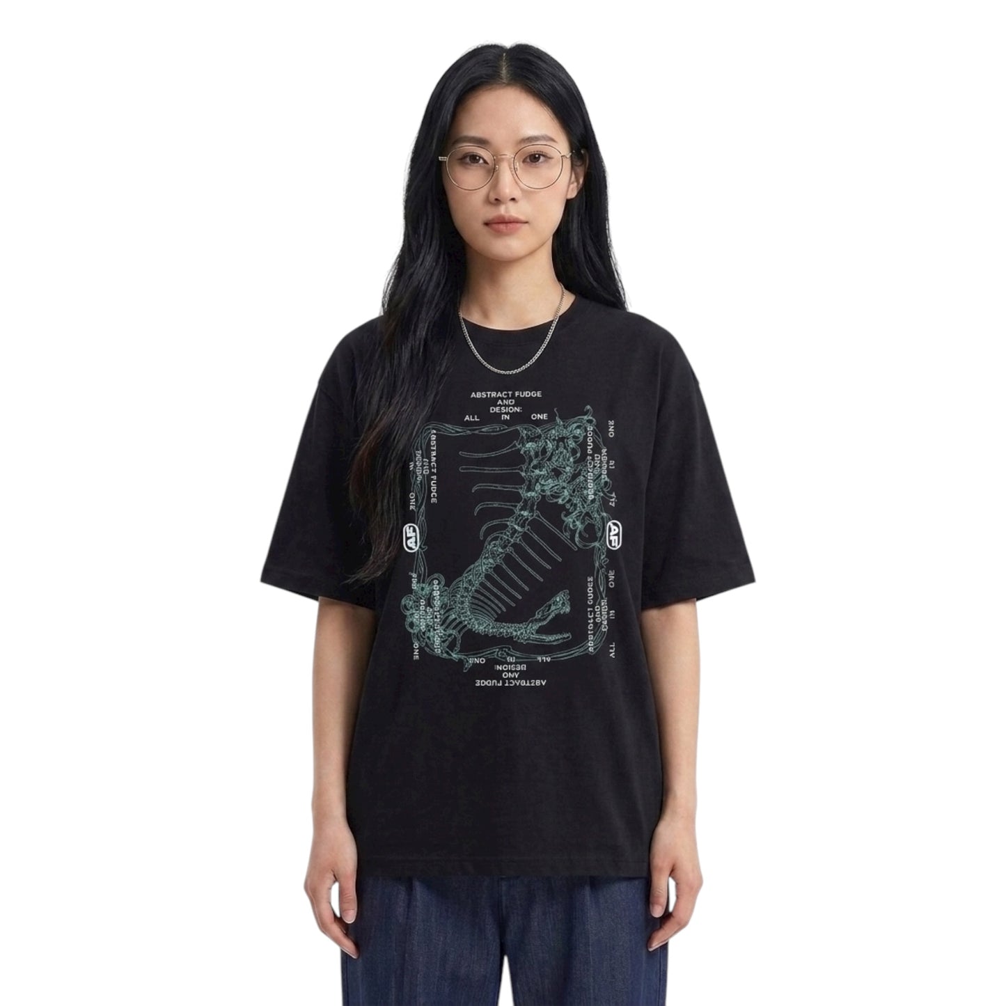 Abstract Fudge Bone Tee (Black)