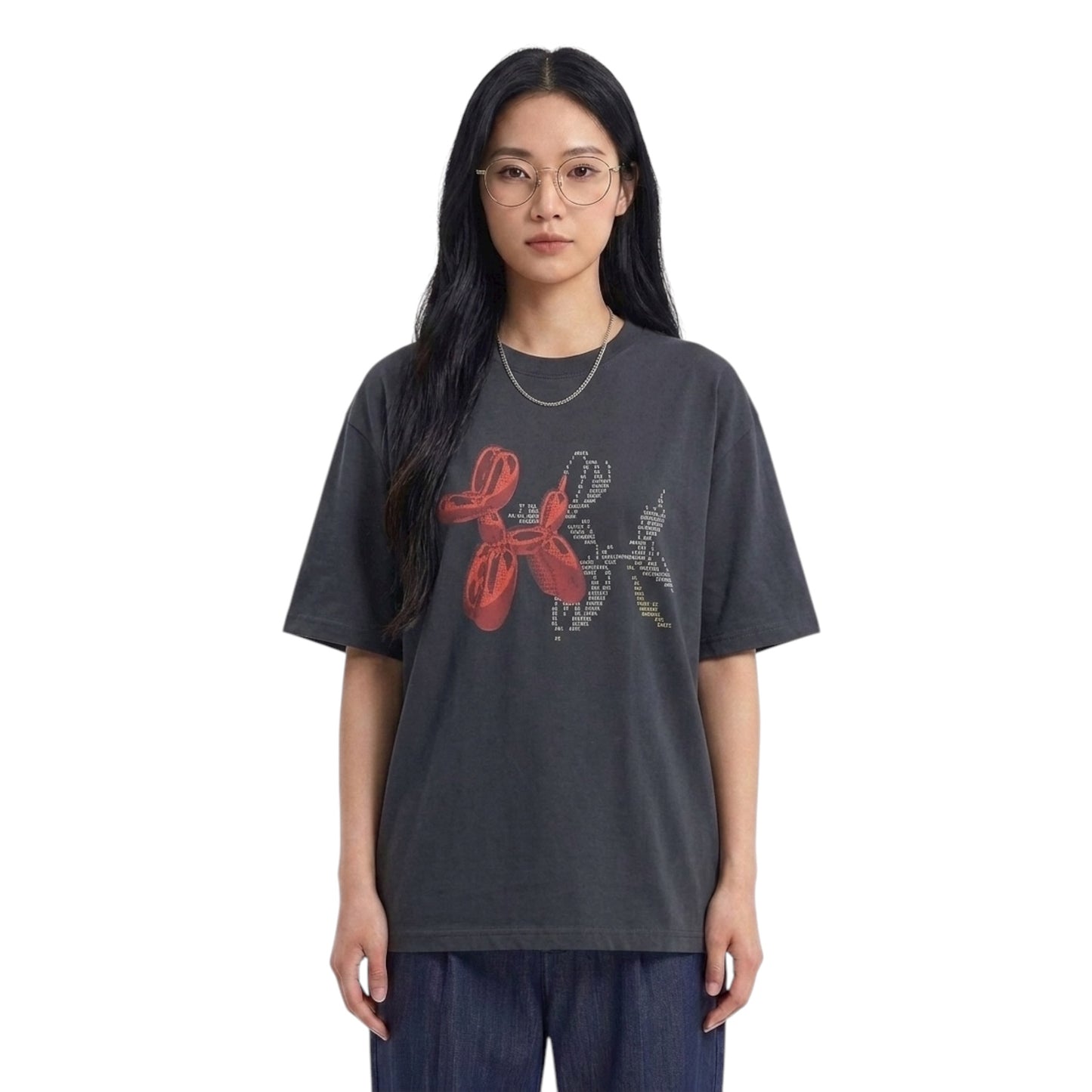Abstract Fudge Digital Balloon Tee (Dark Grey)